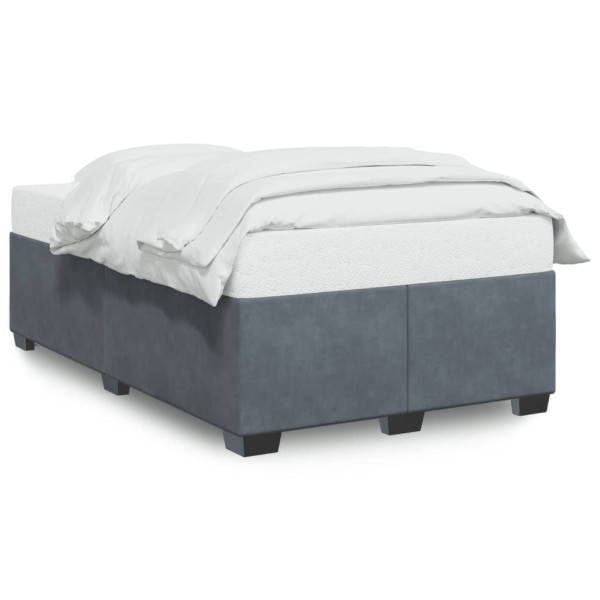 Estructura de cama terciopelo gris oscuro 120x190 cm