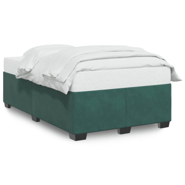 Estructura de cama terciopelo verde 120x190 cm