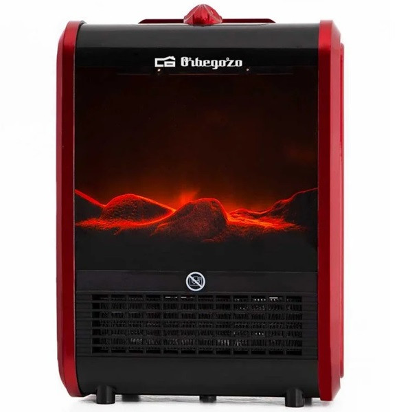 Estufa Chimenea Electrica ORBEGOZO CM9015 rojo