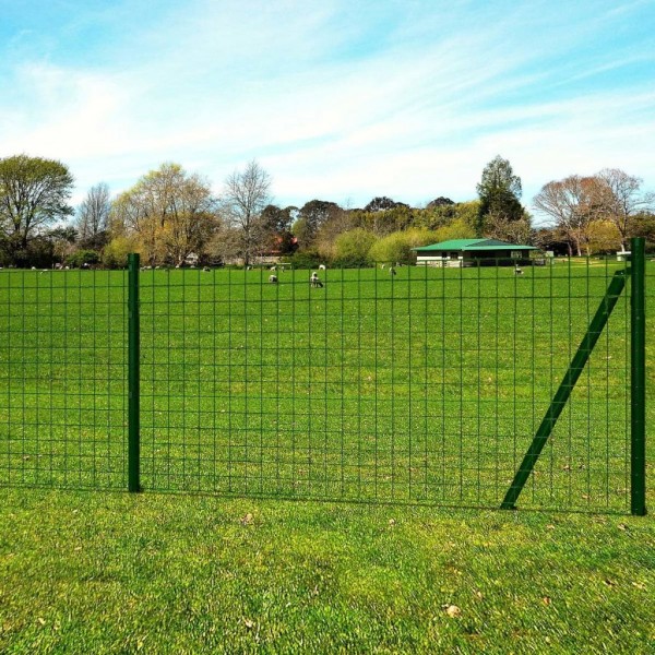 Euro Valla de acero verde 25x0.8 m