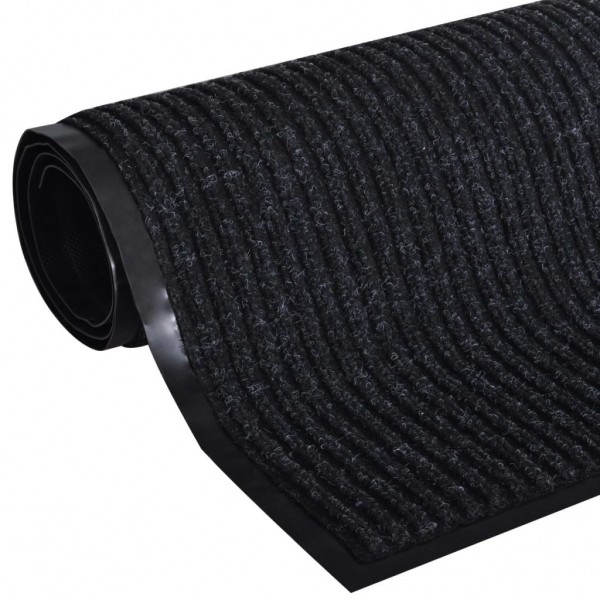 Felpudo alfombra de entrada PVC negro 90x120 cm