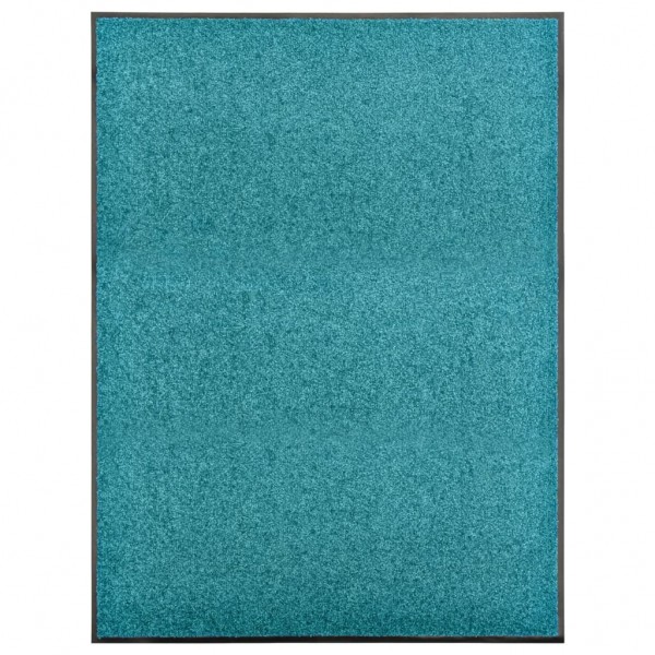 Felpudo lavable azul cian 90x120 cm