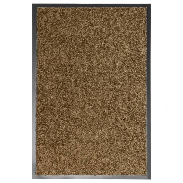Felpudo lavable marrón 40x60 cm