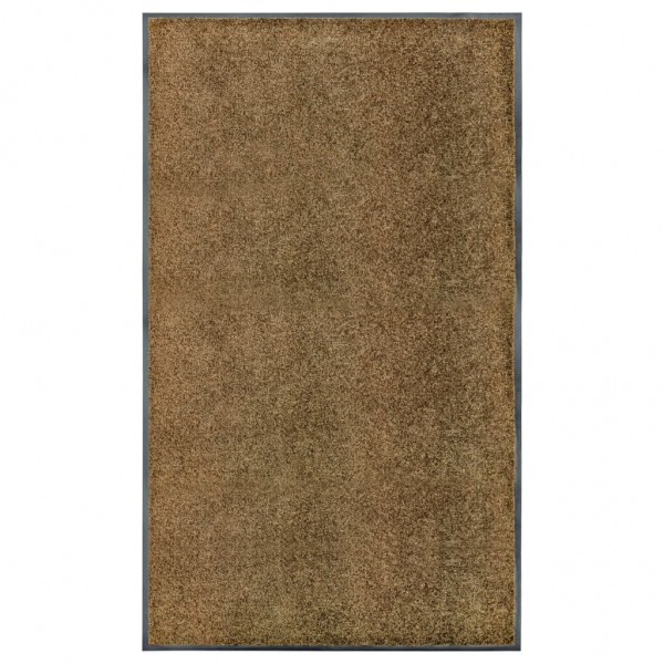 Felpudo lavable marrón 90x150 cm