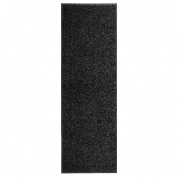 Felpudo lavable negro 60x180 cm