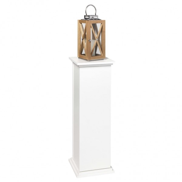 FMD Mesita decorativa con puerta blanco 88.5 cm