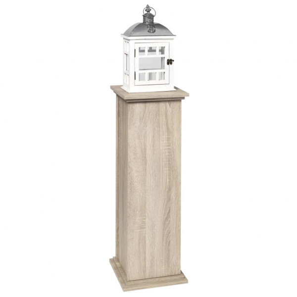 FMD Mesita decorativa con puerta color roble 88.5 cm