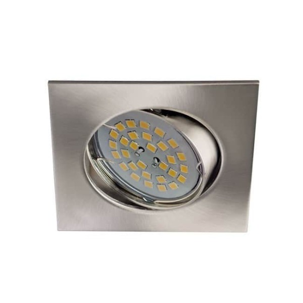 Foco empotrable BASIC cuadrado níquel.