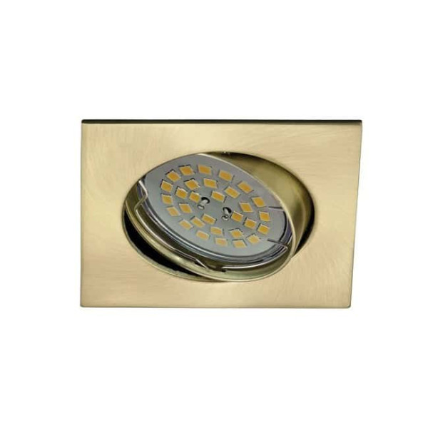 Foco empotrable BASIC cuadrado oro satinado. Wonderlamp