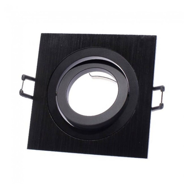Foco empotrable classic cuadrado negro
