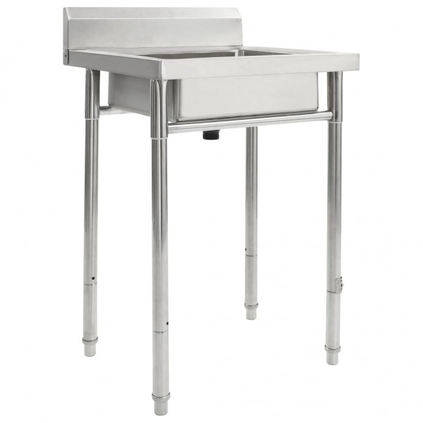 Fregadero de cocina con un seno acero inoxidable