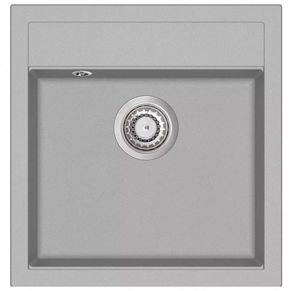 Fregadero de cocina de un seno de granito gris