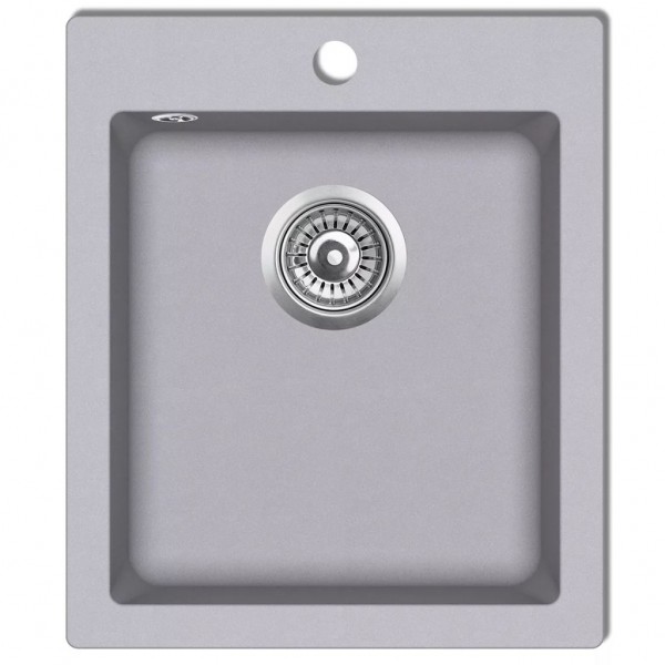 Fregadero sobrepuesto de granito gris