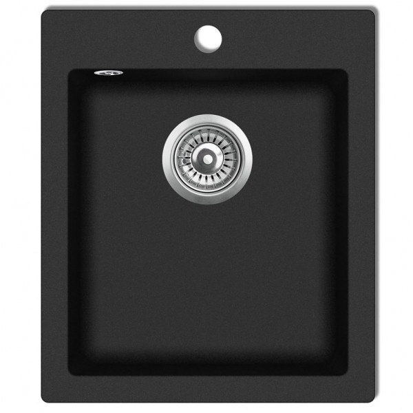 Fregadero sobrepuesto de granito negro