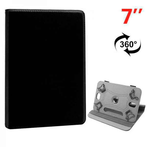 Funda COOL Ebook / Tablet 7 pulg Polipiel Negro Giratoria