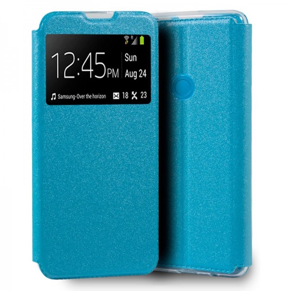 Funda COOL Flip Cover para Realme C3 / Realme 6i Liso Celeste