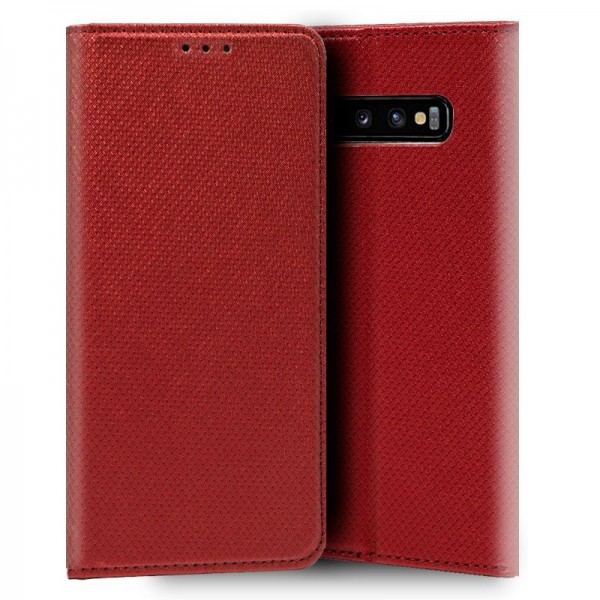 Funda COOL Flip Cover para Samsung G973 Galaxy S10 Liso Rojo