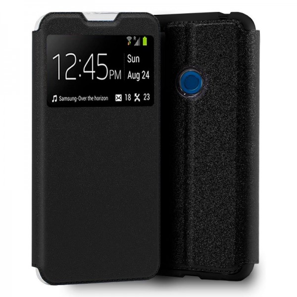 Funda COOL Flip Cover para Wiko View 5 / View 5 Plus Liso Negro