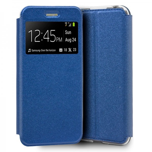 Funda COOL Flip Cover para Xiaomi Mi 9 Lite Liso Azul