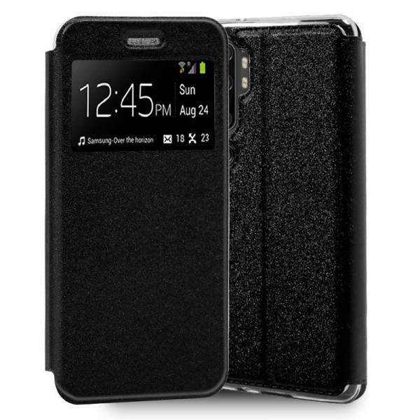 Funda COOL Flip Cover para Xiaomi Mi Note 10 / Mi Note 10 Pro Liso Negro