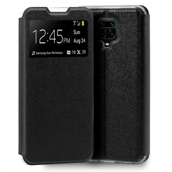 Funda COOL Flip Cover para Xiaomi Redmi Note 9S / Note 9 Pro Liso Negro