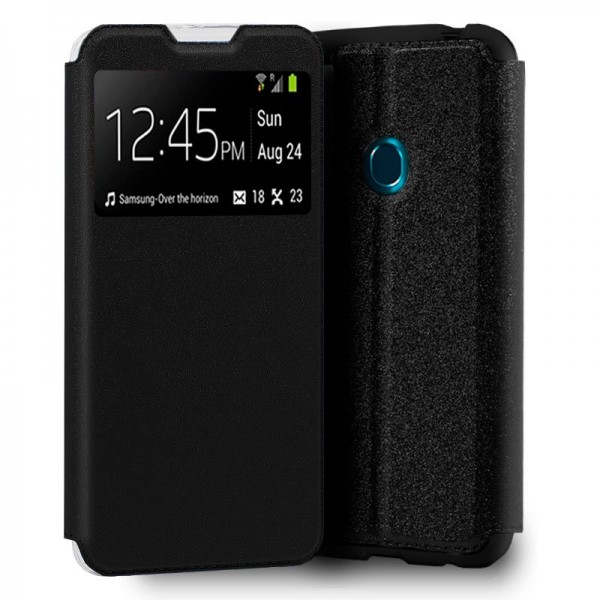 Funda COOL Flip Cover para ZTE Blade 10 Smart Liso Negro