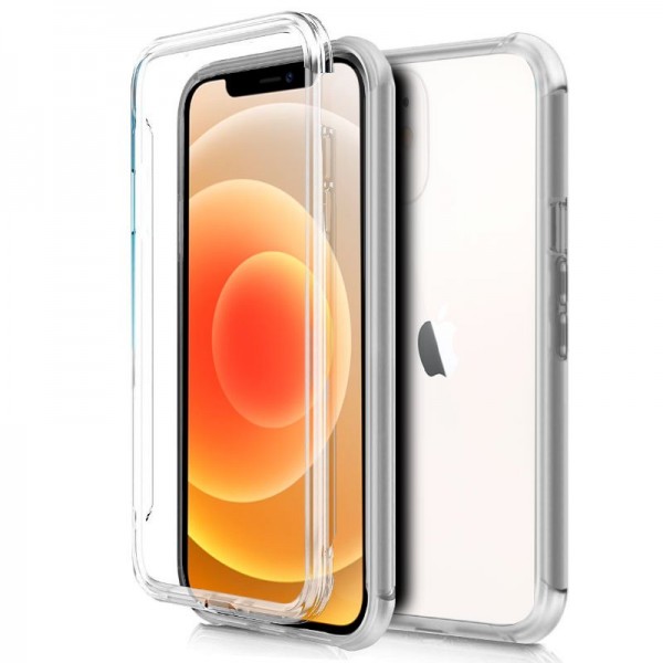 Funda COOL Silicona 3D para iPhone 12 mini (Transparente Frontal + Trasera)