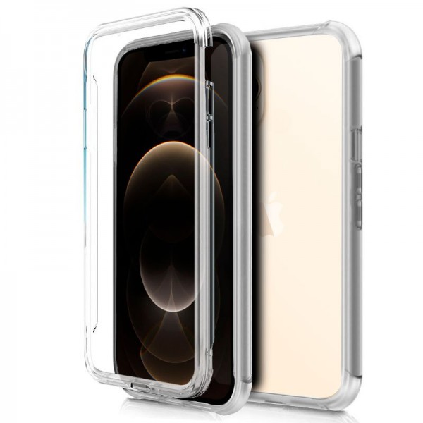 Funda COOL Silicona 3D para iPhone 12 Pro Max (Transparente Frontal + Trasera)