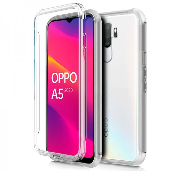 Funda COOL Silicona 3D para Oppo A5 (2020) / A9 (2020) (Transparente Frontal + Trasera)