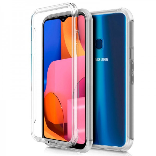 Funda COOL Silicona 3D para Samsung A207 Galaxy A20s (Transparente Frontal + Trasera)