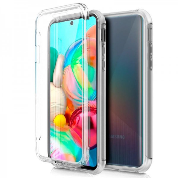 Funda COOL Silicona 3D para Samsung A715 Galaxy A71 (Transparente Frontal + Trasera)
