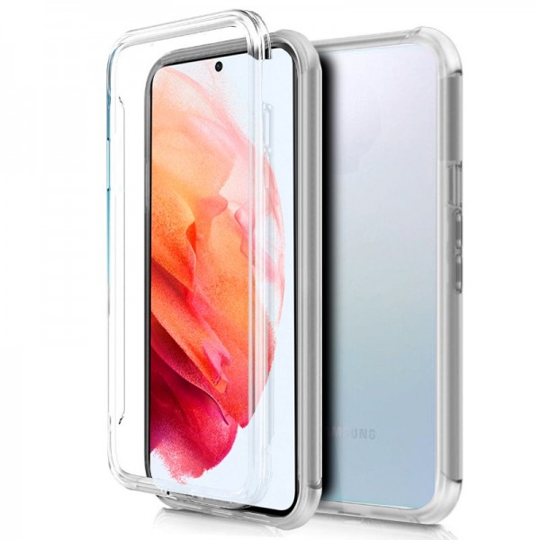 Funda COOL Silicona 3D para Samsung G990 Galaxy S21 (Transparente Frontal + Trasera)
