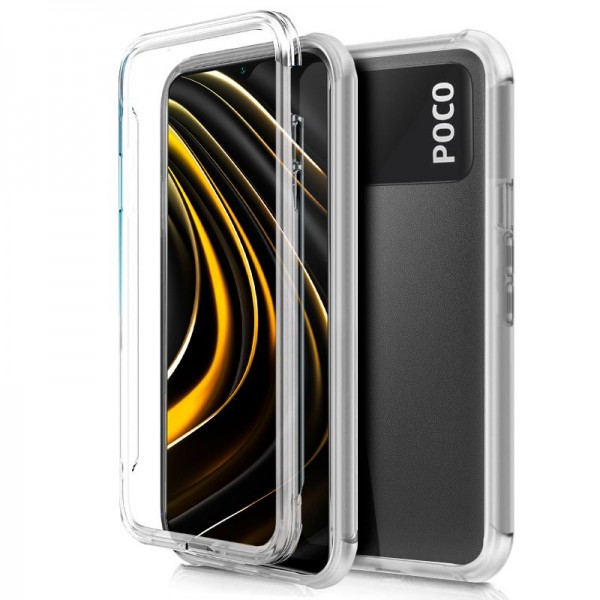 Funda COOL Silicona 3D para Xiaomi Pocophone M3 (Transparente Frontal + Trasera)