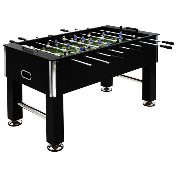 Futbolín de acero 60 kg 140x74.5x87.5 cm negro