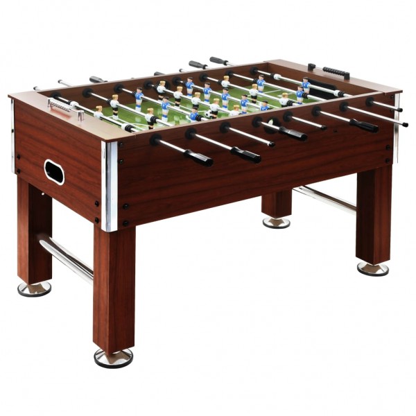 Futbolín de acero 60 kg marrón 140x74.5x87.5 cm