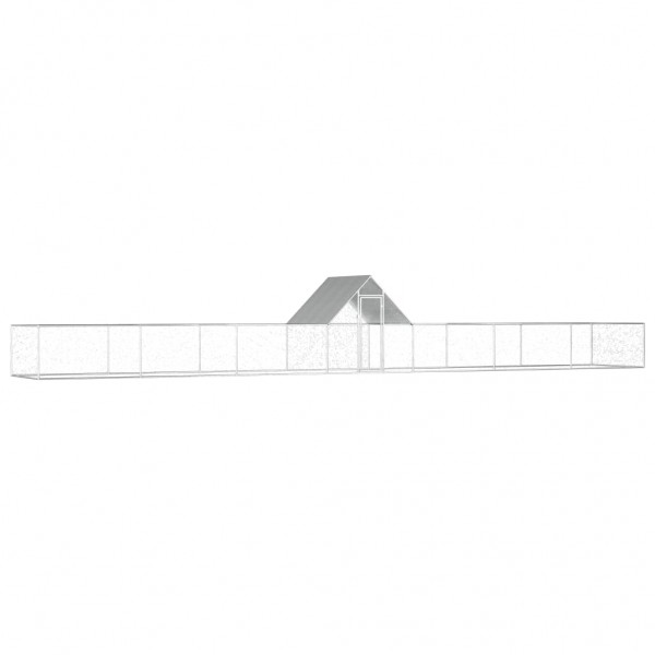 Gallinero de acero galvanizado 14x2x2 m