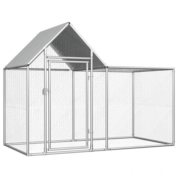 Gallinero de acero galvanizado 2x1x1.5 m
