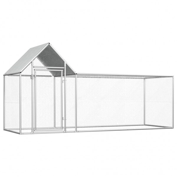 Gallinero de acero galvanizado 3x1x1.5 m