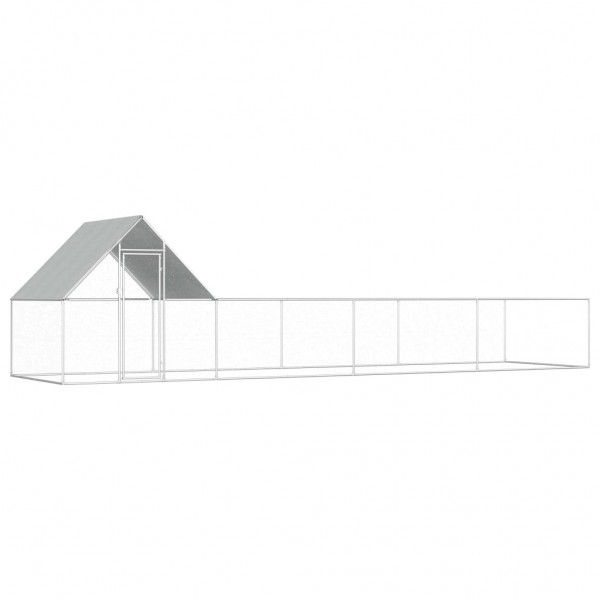Gallinero de acero galvanizado 8x2x2 m
