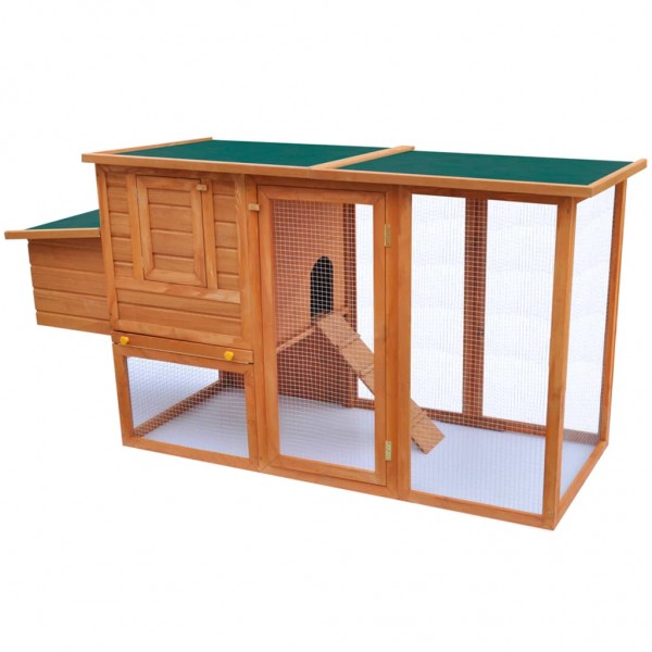 Gallinero de madera con 1 jaula para huevos