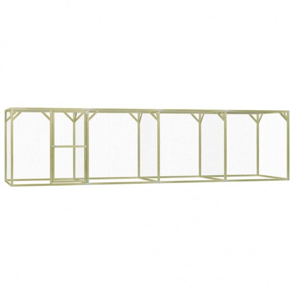 Gallinero de madera de pino impregnada 1.5x6x1.5 m