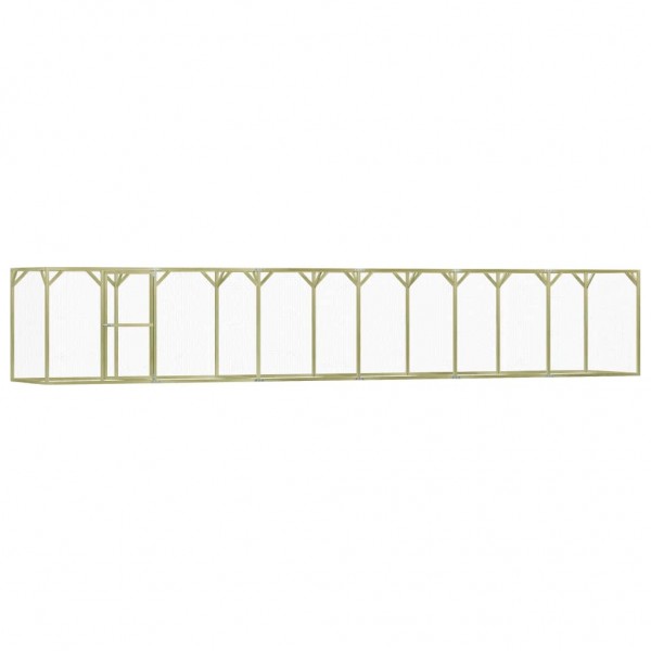 Gallinero de madera de pino impregnada 1.5x9x1.5 m