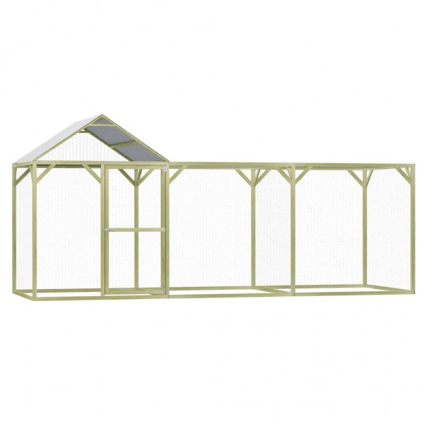 Gallinero de madera de pino impregnada 4.5x1.5x2 m