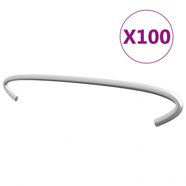 Ganchos de gaviones 100 unidades acero galvanizado 20 cm