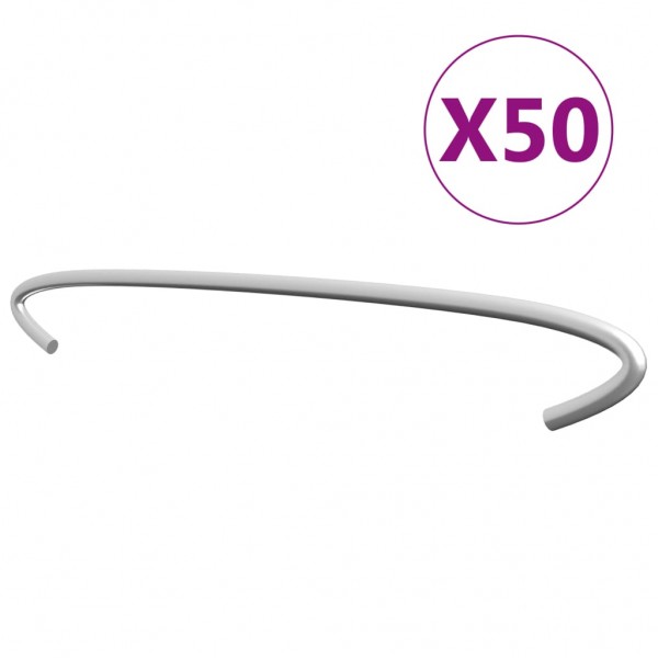 Ganchos de gaviones 50 unidades acero galvanizado 40 cm
