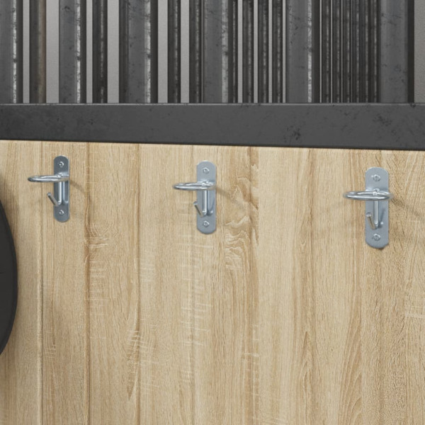Ganchos de pared para cubos 3 uds acero galvanizado plateado
