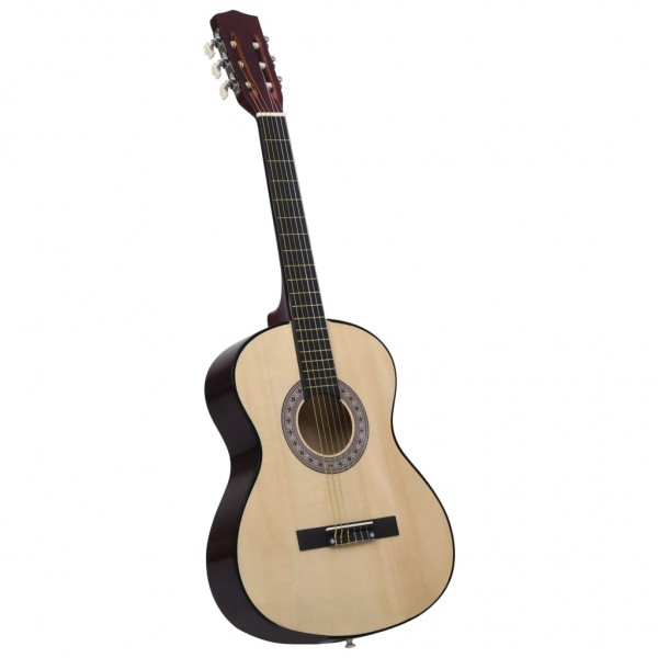 Guitarra clásica para principiantes madera tilo negro 3/4 36