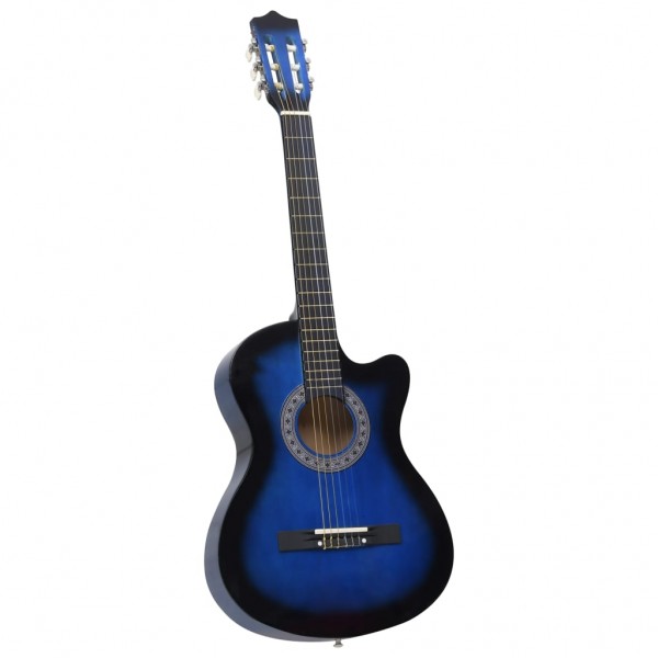 Guitarra Clásica Western Cutaway con 6 cuerdas azul 38
