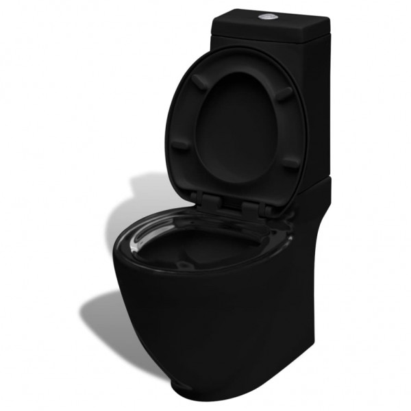 Inodoro de cerámica con cisterna negro
