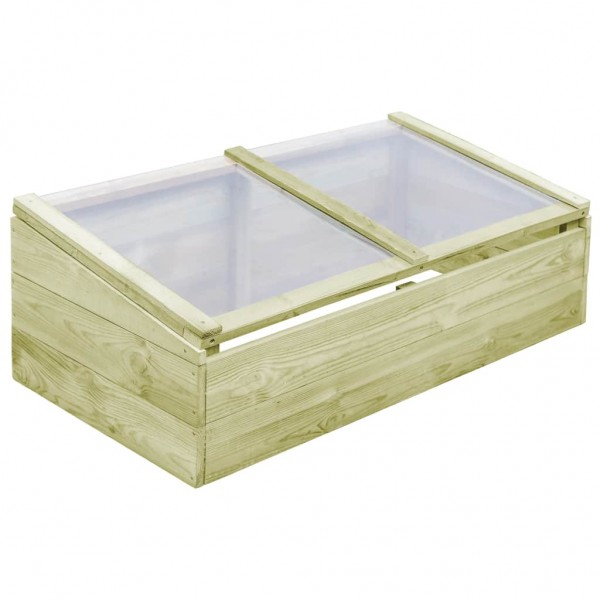 Invernadero de madera de pino impregnada 100x50x35 cm